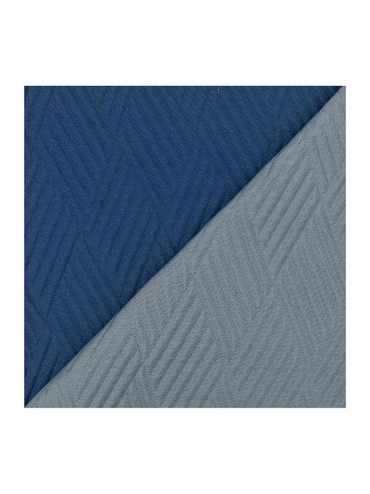 Borea Diamond Coverlet Single from Polyester Ecru-Cafe 160x240cm