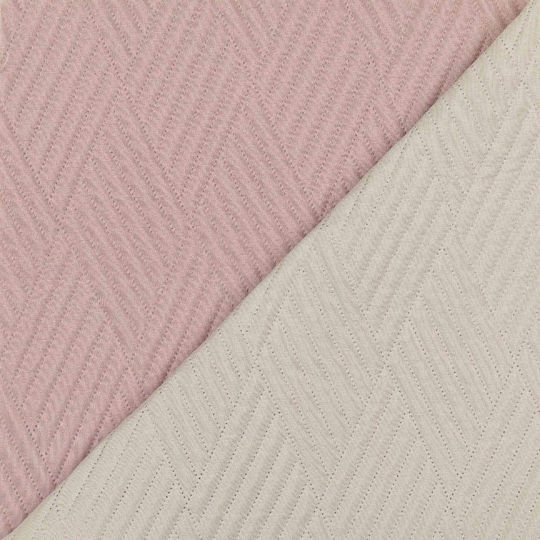 Borea Diamond Tagesdecke Übergröße aus Polyester Meda-ecru 220x240cm