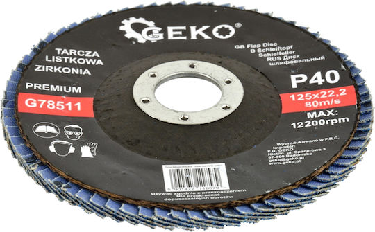 Geko Disc de șlefuire P40 Μetal 125mm