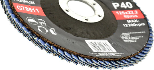 Geko Disc de șlefuire P40 Μetal 125mm