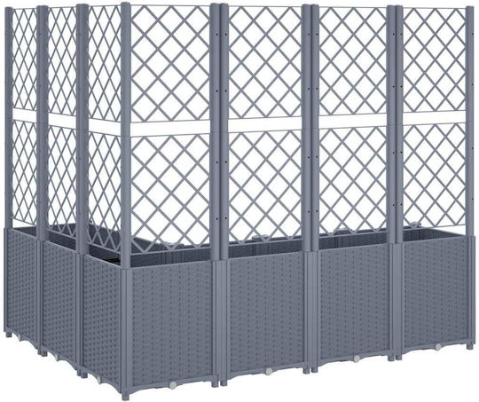 vidaXL Planter Box Plastic Grey 160x120x140cm.