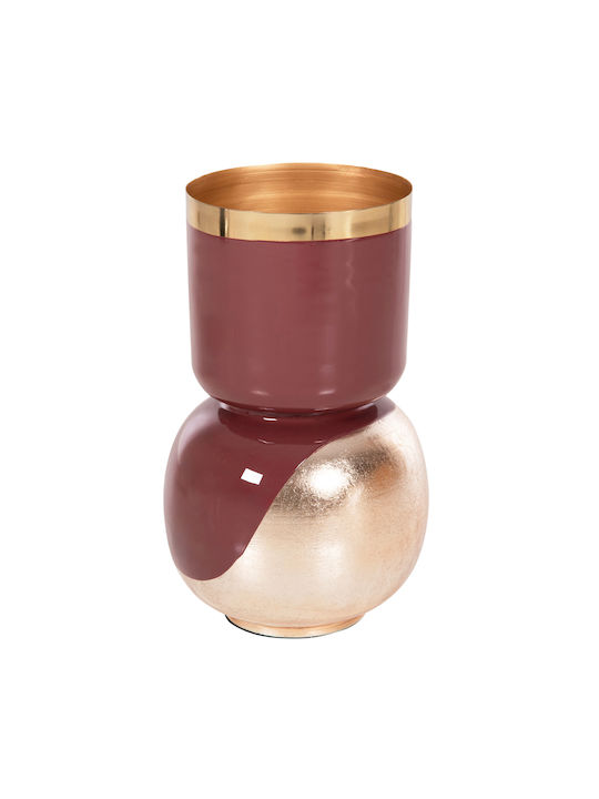 HomeMarkt Διακοσμητικό Βάζο Μεταλλικό Lingon Χρυσό Φ21xΥ37cm