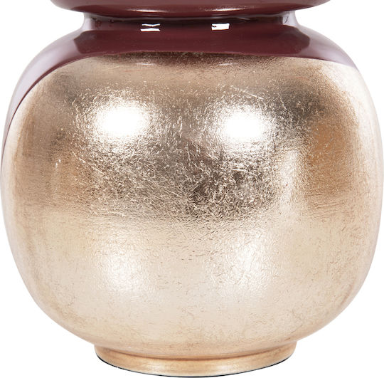 HomeMarkt Διακοσμητικό Βάζο Metallisch Lingon Gold 21x21x37cm 1Stück