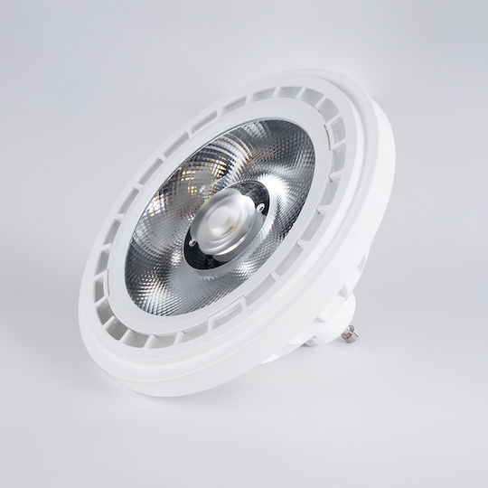 GloboStar LED крушка 15W 70mm за фасунга GU10 и форма AR111 Хладно бяло 1500лм Димируем