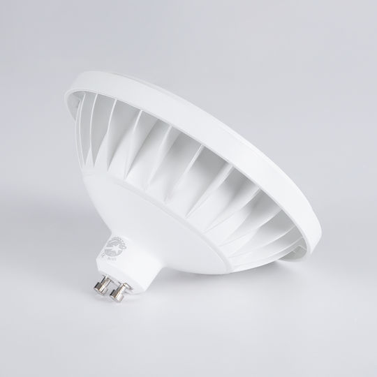 GloboStar LED крушка 15W 70mm за фасунга GU10 и форма AR111 Хладно бяло 1500лм Димируем