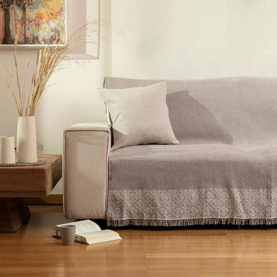 Borea Iris Покривка За Четириместен Диван 180x350см Сива