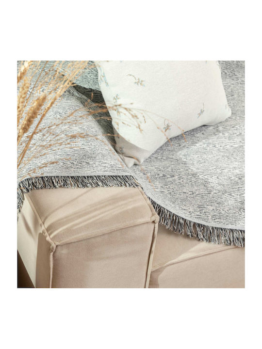 Borea Three-Seater Sofa Throw Forest 180x300cm Ecru