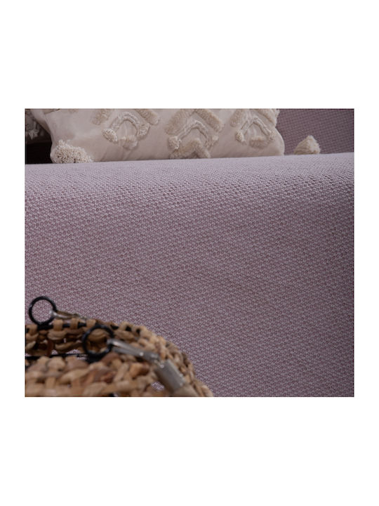 Nef-Nef Homeware Betty Three-Seater Sofa Throw Jacquard 180x300cm Mauve