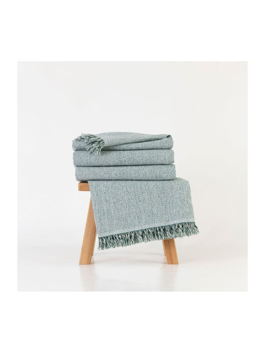 Borea Aztek Sofa Throw 2 Seater 180x250cm Petrol Blue