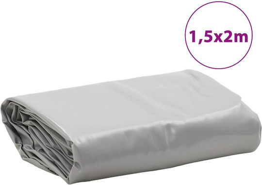 vidaXL Αδιάβροχος Μουσαμάς 600gr/m² 2x1.5μ. Βαρέως Τύπου Γκρι