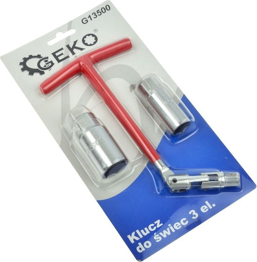 Geko Spark Plug Wrench with Sockets 16mm and 21mm