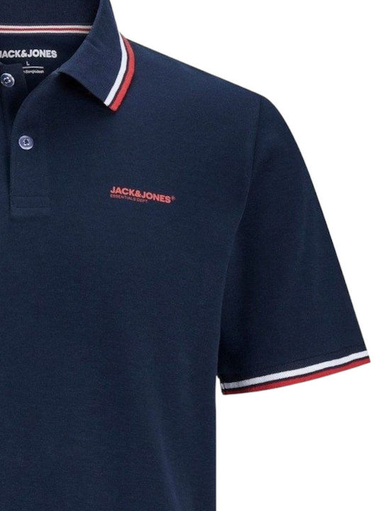 Jack & Jones Bluza Bărbătească Polo Albastru marin