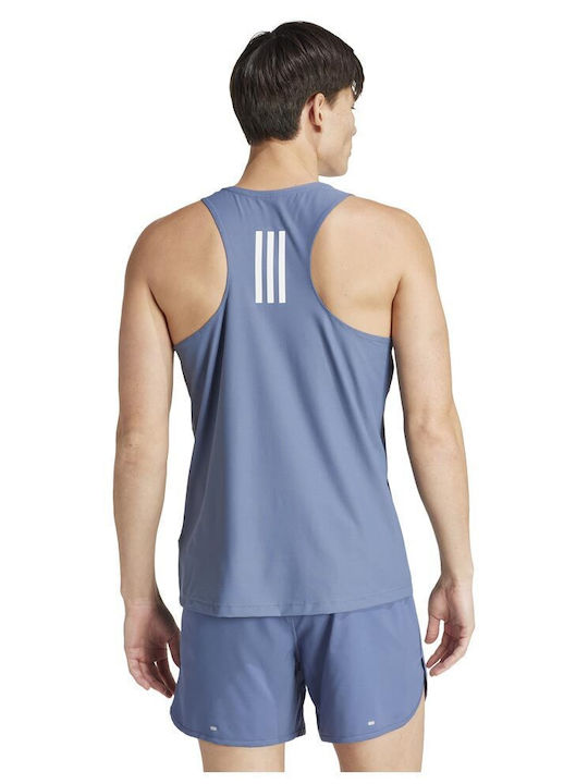 Adidas Ανδρική Αθλητική Μπλούζα Αμάνικη Μπλε
