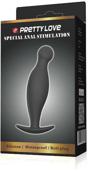Pretty Love Silicone Butt Plug Анална тапа Черна 11.7см