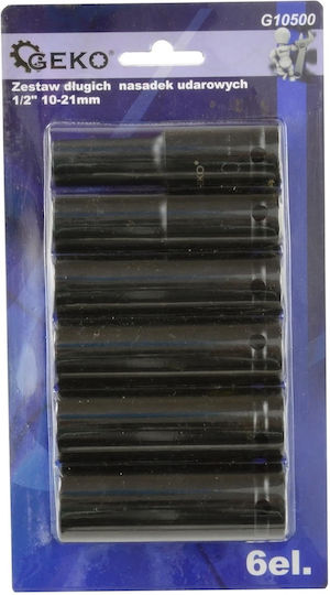 Geko Căpăcel Pneumatic - Pneumatic Hexagonal cu Patrat de Prindere 1/2" Diametru 1/2" / 10 / 13 / 15 / 17 / 19 / 21 1buc