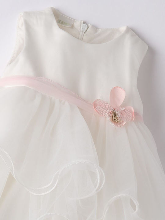 Παιδικό Φόρεμα Αμάνικο Τούλινο Off White