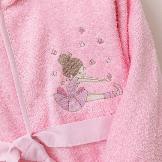 Borea Детски Халат Худи Ballerina Розов