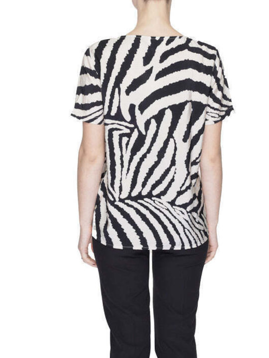 Jacqueline De Yong Γυναικείο T-shirt Animal Print Μπεζ