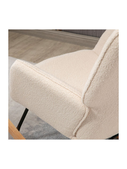 Schaukelstuhl Beige 71x92x101cm