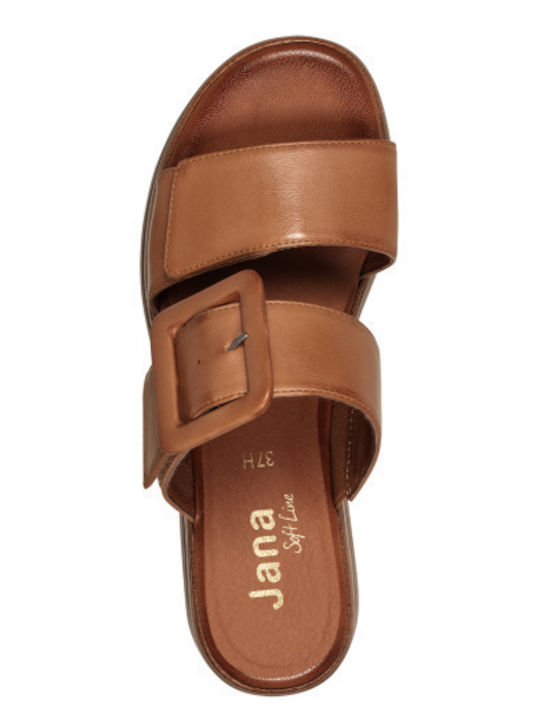 Women's Flat Sandals Anatomic in Tabac Brown Color