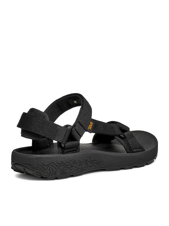 Women's Flat Sandals Sporty in Black Color