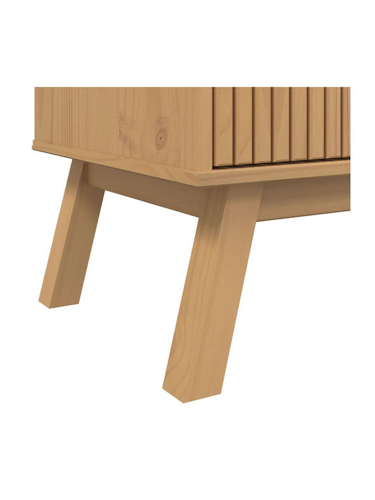 Μπουφές Ξύλινος με Συρτάρια Καφέ 114x43x73.5cm