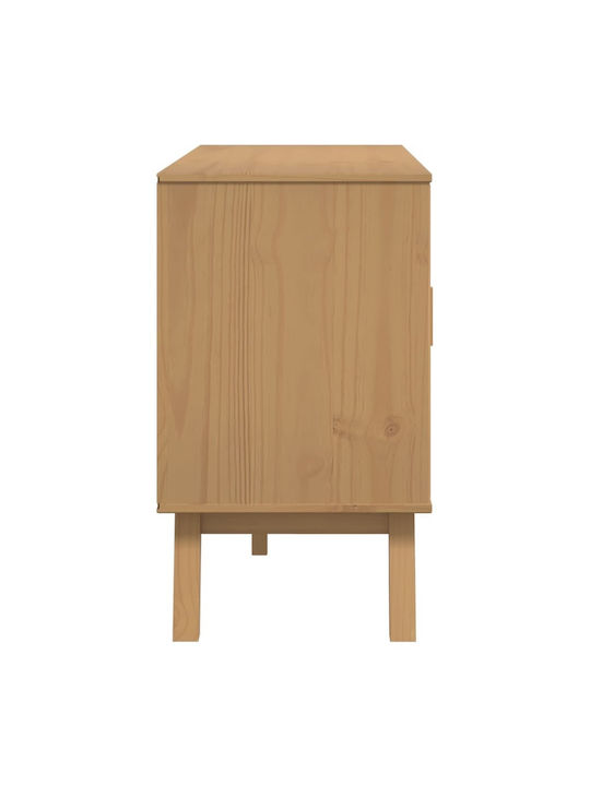 Μπουφές Ξύλινος με Συρτάρια Καφέ 114x43x73.5cm