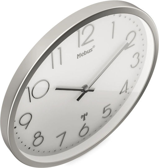 Mebus Wanduhr Silber Ø25cm