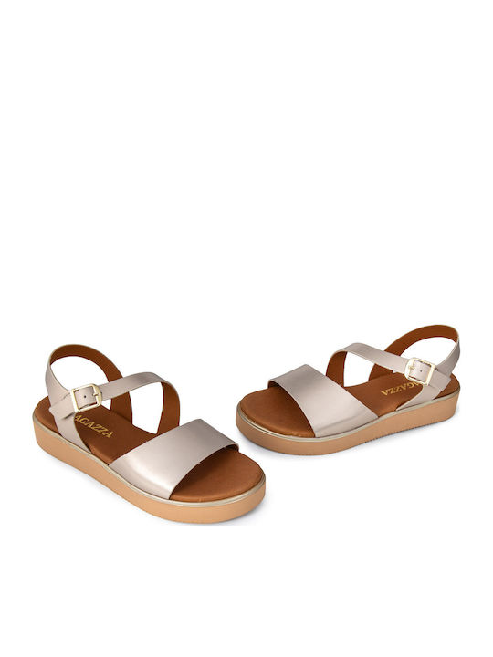 Ragazza Leder Sandalen Sandfarben