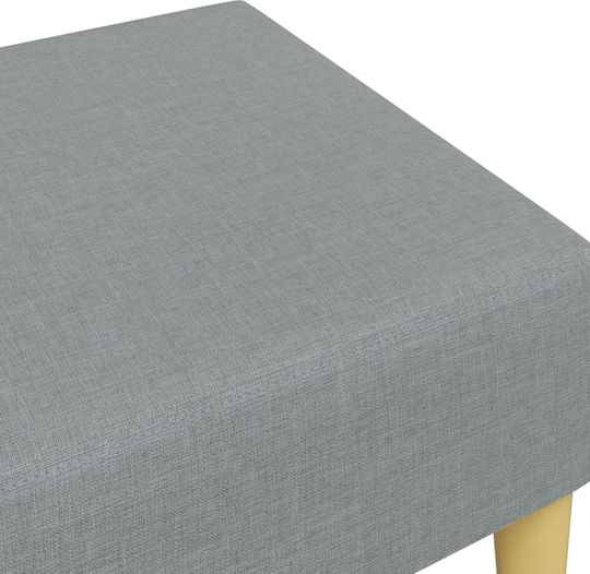 Stoff Fußhocker Hellgrau 77x55x31cm