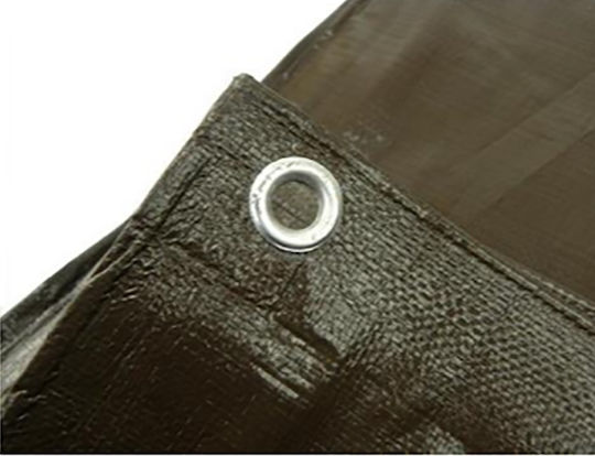 Geko Αδιάβροχος Μουσαμάς 200gr/m² 10x8μ. Βαρέως Τύπου Καφέ
