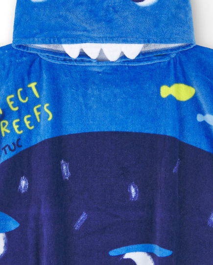 Tuc Tuc Kids Beach Poncho Blue 62 x 62cm