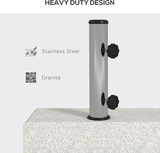 Outsunny Umbrella Stand made of Metal Gray 3.2x3.2x40cm