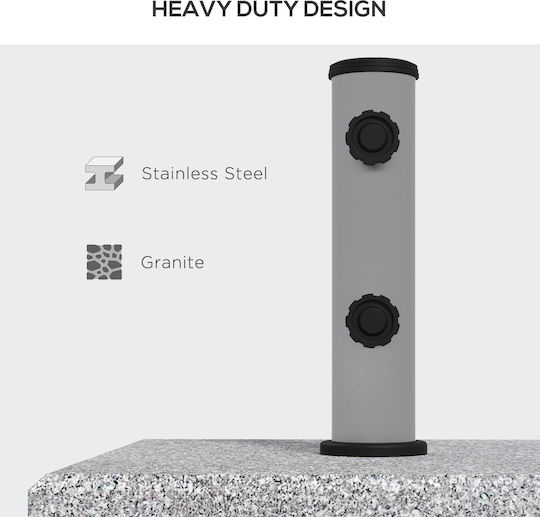 Outsunny Umbrella Stand made of Cement Gray 41x41x37.5cm