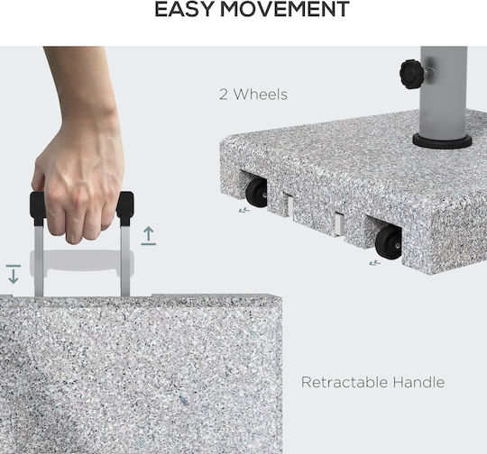 Outsunny Umbrella Stand made of Cement Gray 41x41x37.5cm