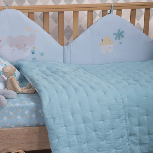 Nef-Nef Homeware Shy Бебешка кувертюра Микрофибър Aqua 80x110см