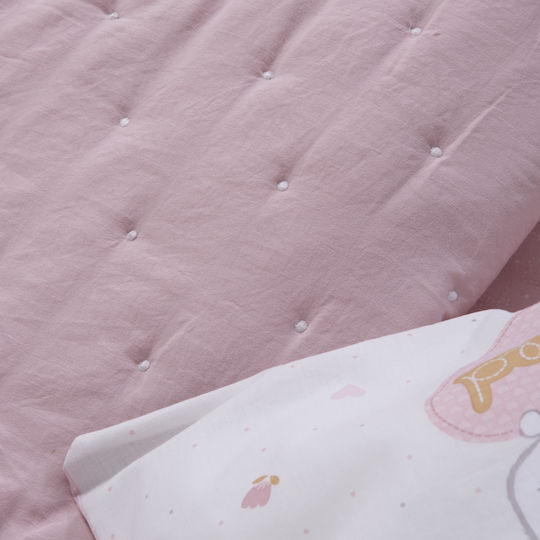 Nef-Nef Homeware Baby Quilt Shy Pink 80x110cm Shy Pink