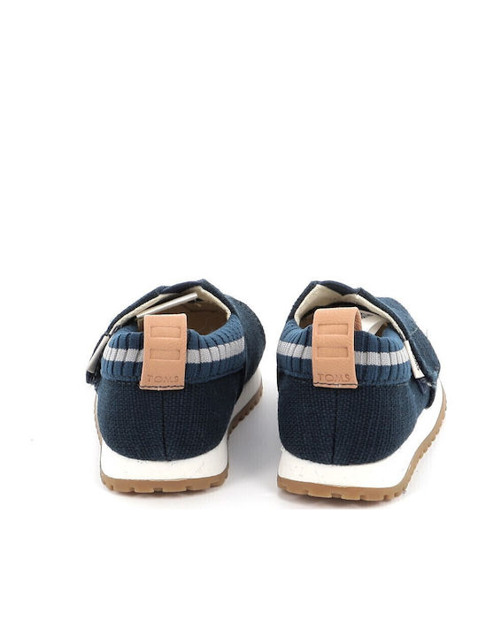 Kids Espradrilles with Hoop & Loop Closure Blue Canvas