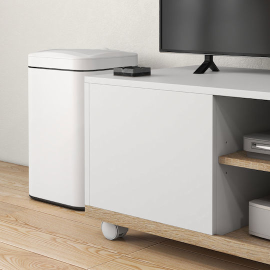 Stand TV Alb cu Roți L80xA45xÎ39.5cm