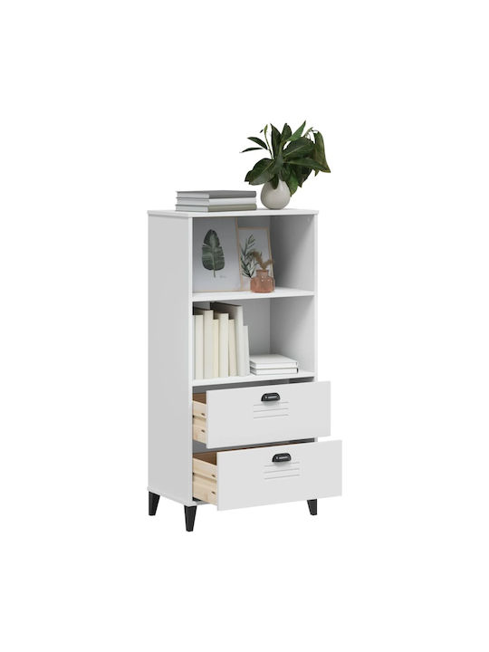 Viken White Bookcase 60x35x123cm