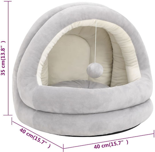 vidaXL Bed Cat Gray 40x40x35cm