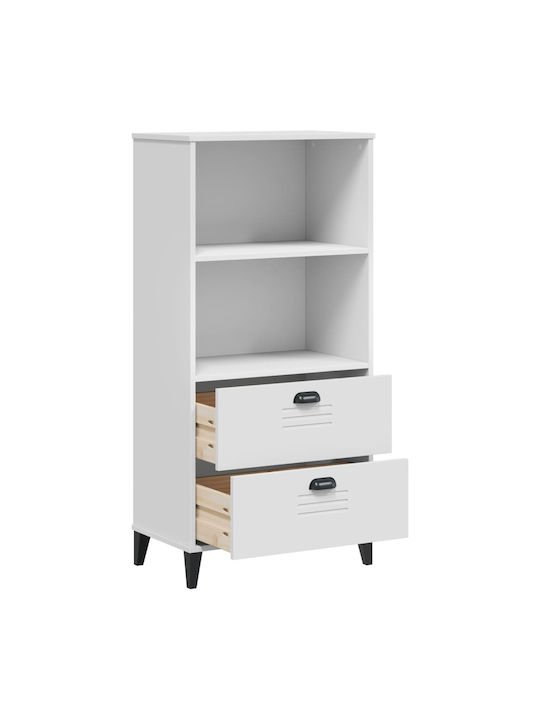 Viken White Bookcase 60x35x123cm