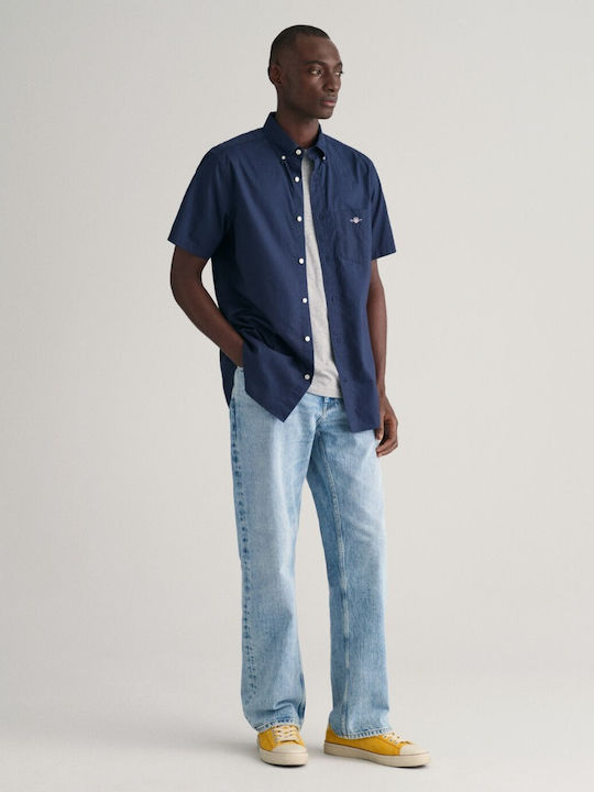 Gant Baumwolle Hemd Dark Blue