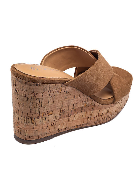 Voi & Noi Women's Platform Shoes Tabac Brown