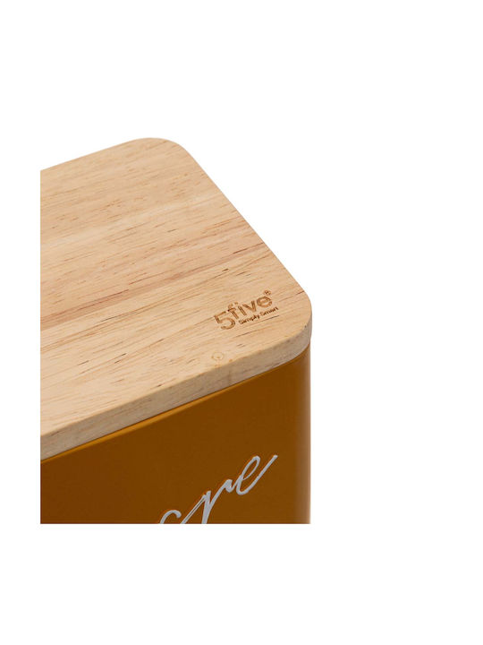 5Five Sugar Box with Lid Metallic Orange 11x11x19cm 1 Piece