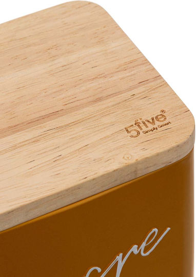 5Five Sugar Box with Lid Metallic Orange 11x11x19cm