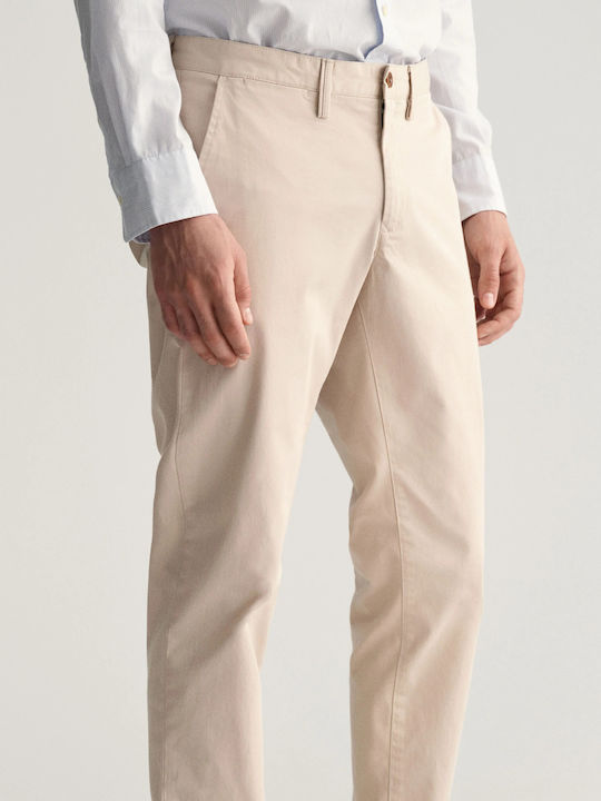 Trousers Chino Elastic in Slim Fit Putty