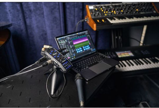 Zoom Recorder Stereo Ψηφιακός Φορητός Εγγραφέας Μπαταρίας/Ρεύματος για Εγγραφή σε Κάρτα Μνήμης με Διάρκεια Εγγραφής 10 Ώρες και Phantom Power
