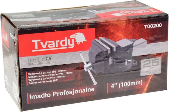 Tvardy Περιστρεφόμενη Μέγγενη από Ατσάλι με Μέγιστο Άνοιγμα 100mm