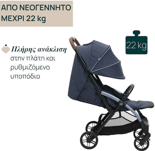 Chicco Goody Xplus Baby Stroller Suitable for Newborn Radiant Blue 7.5kg